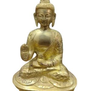 Arisers Gautama Buddha Bhagwan Sitting Base Brass Panchdhatu Polished Buddha Bhagwan Home Temple Pooja Buddha Bhagwan Gift Type Buddha Bhagwan