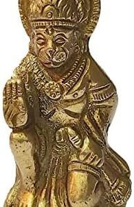 ARISERS Hanuman Brass Idol Hindu god of Strength Statue Hanuman Large Idols for Temple Home and Office